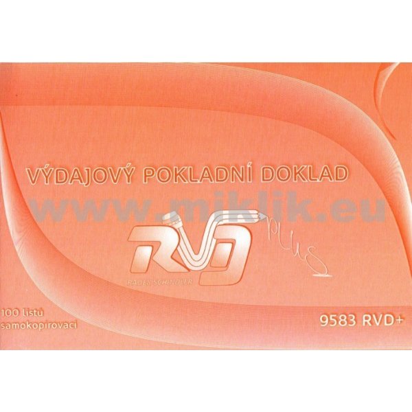 Tiskopis RVD 9583 Výdajový pokladní doklad A6 NCR - 100l