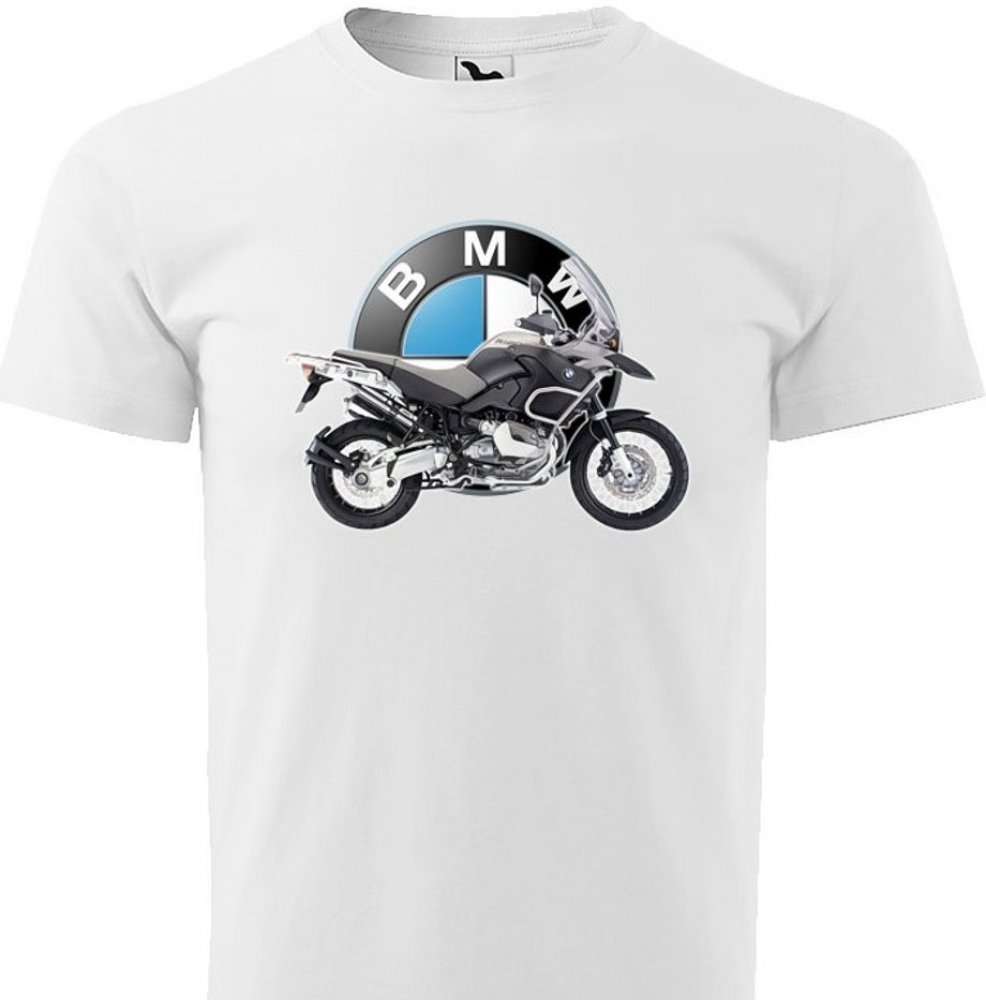 MOTO TRIKA pánské triko s motivem BMW R1200gs Adventure Bílé |  Srovnanicen.cz