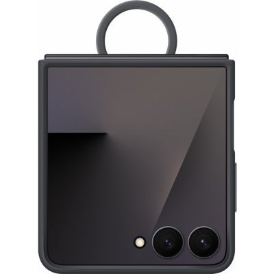 Samsung Z Flip7 Silikonový kryt s držákem na prst černý EF-PF766TBEGWW – Zboží Živě