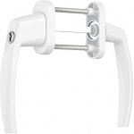 ROTO Balkonový set uzamykatelných klik včetně rozetek VICTORY Barva: Bílá RAL 9010 – Zboží Mobilmania