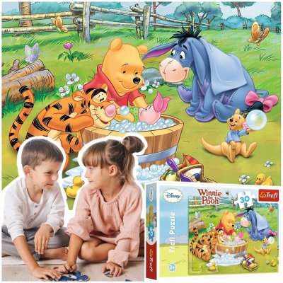 Trefl Medvídek Pú Koupel prasátka 30 dílků – Sleviste.cz