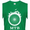 Pánské Tričko Bezvatriko 0318 tričko MTB pro milovníky horských kol zelená