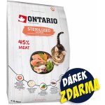 Ontario Cat Sterilised Salmon 6,5 kg – Zboží Dáma