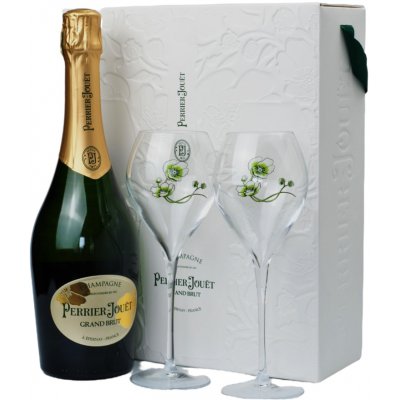 Perrier Jouët Grand Brut 12% 0,75 l (dárkové balení 2 sklenice) – Zboží Dáma