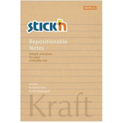 Bloček samolepicí KRAFT, 150x101 mm, linkovaný, 100 lístků – Hledejceny.cz