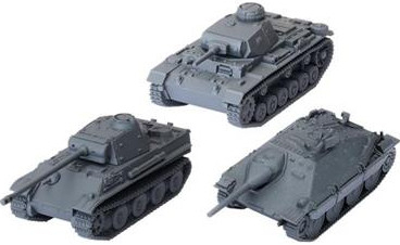 German Tank Platoon World of Tanks Miniatures Game: Panzer III J, Panther, Jagdpanzer 38t