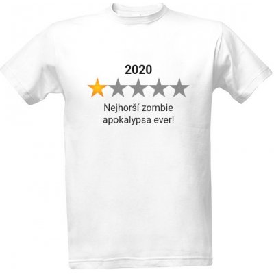 Tričko s potiskem 2020 recenze pánské Bílá