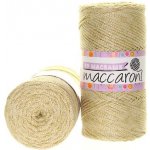 Maccaroni PP Macrame s lurexem krémová 017G – Zboží Dáma