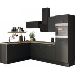Optifit Ingvar420 Rohová kuchyňská linka 270 cm barva čela antracit matná barva korpusu antracit – Hledejceny.cz