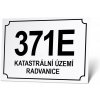Domovní číslo Domovní číslo - EVIDENČNÍ EVIDENČNÍ Domovní číslo, 20 x 14 cm, Plast tl. 2 mm, Kód: 26527