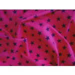 Výplněk nepočesaný 240 g - Tmavě šedé hvězdy na sytě růžové – Hledejceny.cz