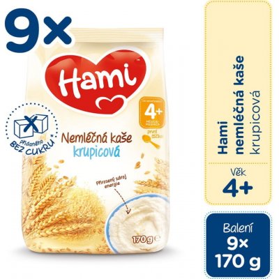 Hami Nemléčná kaše krupicová 9 x 170 g