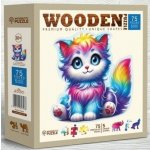 Wooden Dřevěné Fantazijní koťátko kočka.City 75 dílků – Zboží Dáma