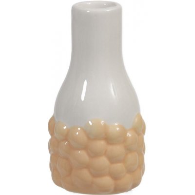 VÁZA BUBLINKY KERAMIKA 6x11,5CM BIELOORANŽOVÁ – Hledejceny.cz
