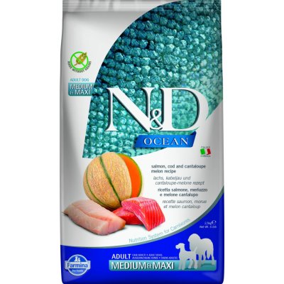 N&D Ocean Dog Adult Medium & Maxi Salmon & Cod & Melon 2,5 kg – Zboží Mobilmania