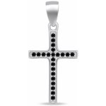 Brilio Silver stříbrný přívěsek křížek CRS024WBC – Zboží Dáma