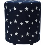 Home Styling Collection Pouf STARS, 30 cm, tmavě modrá barva černá – Hledejceny.cz