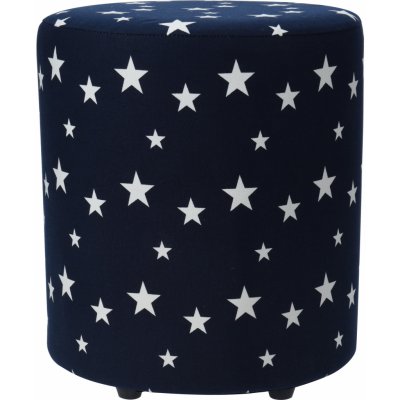 Home Styling Collection Pouf STARS, 30 cm, tmavě modrá barva černá – Hledejceny.cz