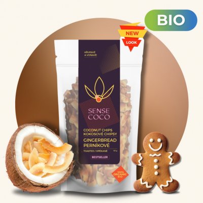 Sense Coco Bio kokosové chipsy perníkové 60 g – Zboží Mobilmania