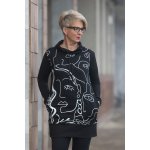 Dlouhá mikina MANET Černá – Zboží Dáma