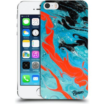 Pouzdro Picasee silikonové Apple iPhone 5/5S/SE - Blue Magma čiré – Zboží Mobilmania
