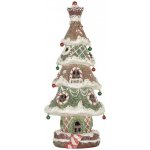 Clayre & Eef Dekorace perníkový stromek Gingerbread Tree LED - 15*12*36 cm / 3*AAA – Hledejceny.cz