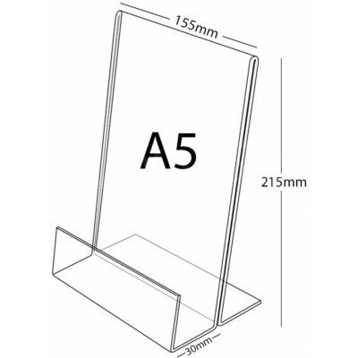 Plexi stojánek na knihy A5 – Zboží Mobilmania