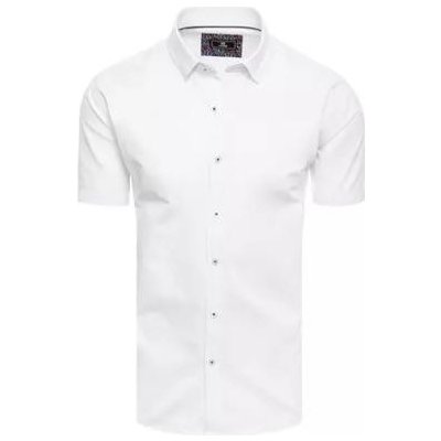 Dstreet pánská košile s krátkým rukávem bílá KX0988