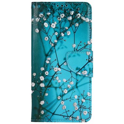 TopQ Honor 90 Lite 5G knížkové Modré s květy – Zboží Mobilmania