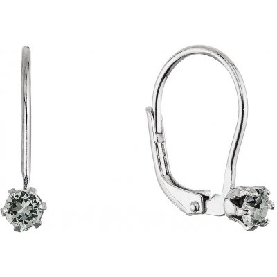Evolution Group Stříbrné visací náušnice s Preciosa krystalem 31322.3 black diamond – Hledejceny.cz