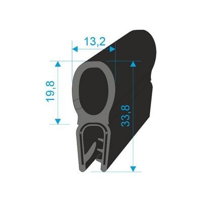 00547008 U-PIRELI s kovovou výztuží s horním těsněním, 78°Sh, U-PVC, bříško-EPDM | Zboží Auto