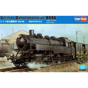 Hobby Boss slepovací model Německá parní lokomotiva Dampflokomotive BR86 1:72