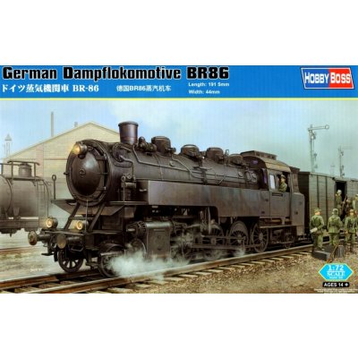 Hobby Boss slepovací model Německá parní lokomotiva Dampflokomotive BR86 1:72 – Zbozi.Blesk.cz