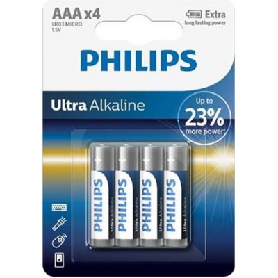 Philips Ultra Alkaline AAA 4ks LR03E4B/10 – Zboží Živě
