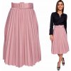 Dámská sukně Fashionweek Italská plisovaná sukně s páskem TC802 růžová