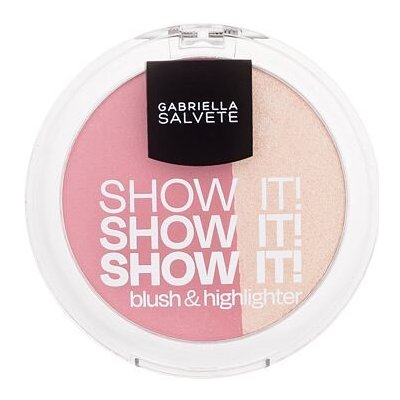Gabriella Salvete Show It! Blush & Highlighter kompaktní tvářenka s rozjasňovačem 01 9 g