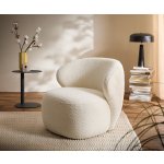 Delife Pulo 80 x 80 cm bouclé bílá – Zbozi.Blesk.cz