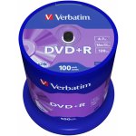 Verbatim DVD+R 4,7GB 16x, spindle, 100ks (43551) – Hledejceny.cz