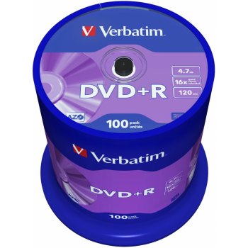 Verbatim DVD+R 4,7GB 16x, spindle, 100ks (43551)