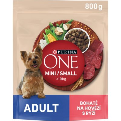 Purina ONE MINI Dog Adult s hovězím 0,8 kg – Zboží Mobilmania