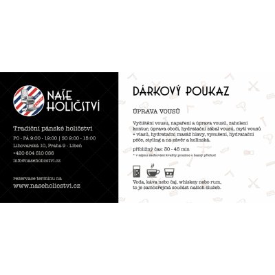 Dárkový poukaz na úpravu vousů (digitální) – Zboží Mobilmania