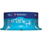 Verbatim CD-R 700MB 52x, Super AZO, spindle, 25ks (43352) – Zboží Živě