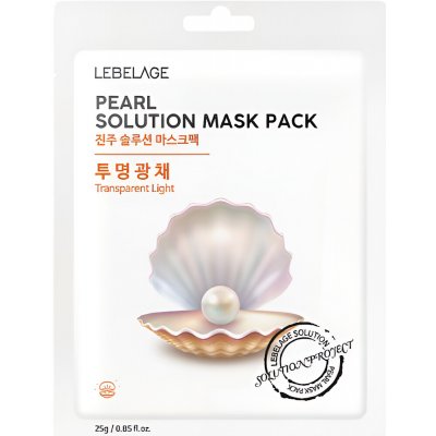 Rozjasňující plátýnková maska s extraktem z Perel - Lebelage Pearl Solution Mask pack – Zboží Dáma