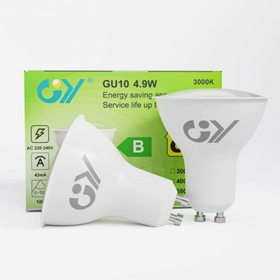 GY GU10 LED žárovka 4.9W 3000K teplá bílá 2ks – Hledejceny.cz