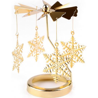 Prima-obchod Otočný vánoční svícen / kolotoč barva 5 zlatá vločka – Hledejceny.cz