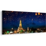 Obraz - Lampióny štěstí, Bangkok, jednodílný 200x100 cm – Hledejceny.cz