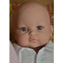 Lamagik Realistické miminko chlapeček Arthur růžovobílém oblečku