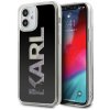 Pouzdro a kryt na mobilní telefon Apple Karl Lagerfeld iPhone 12 mini hardcase Karl Logo Glitter černé