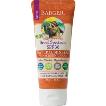 Badger Baby krém na opalování mandarinka/vanilka SPF30 87 ml