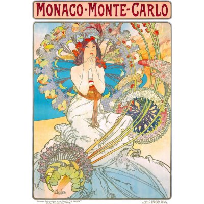 Enjoy Monako Monte Carlo Alfons Mucha 1000 dílků